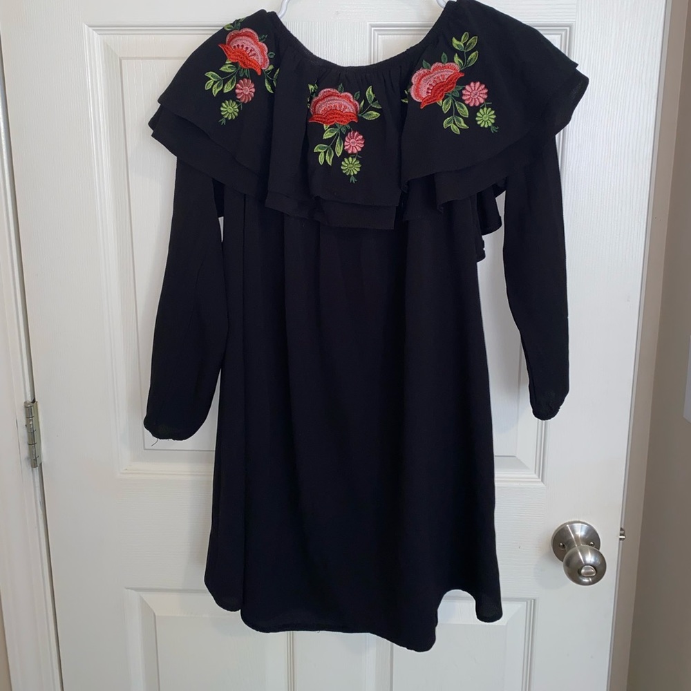 New Look Off Shoulder Black Dress